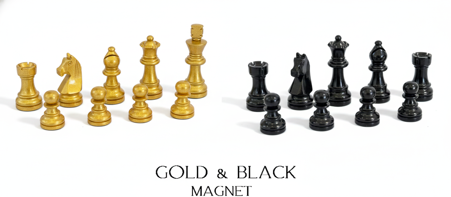 Roll Up Magnetic Leather Chess Set - Limited Edition "Pharaoh"