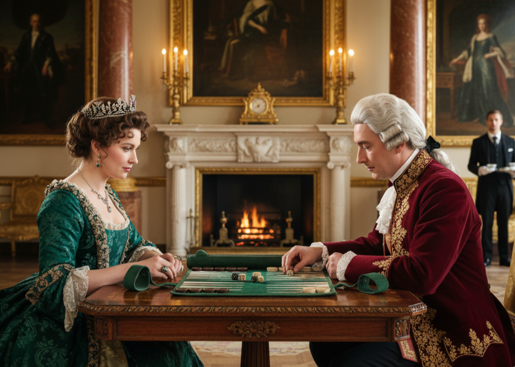 Roll up Leather Backgammon Set - Grande Dame