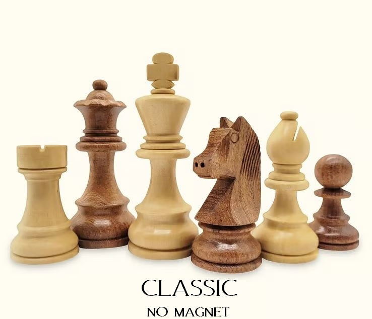 Chess Pieces - Handmade Wooden Set