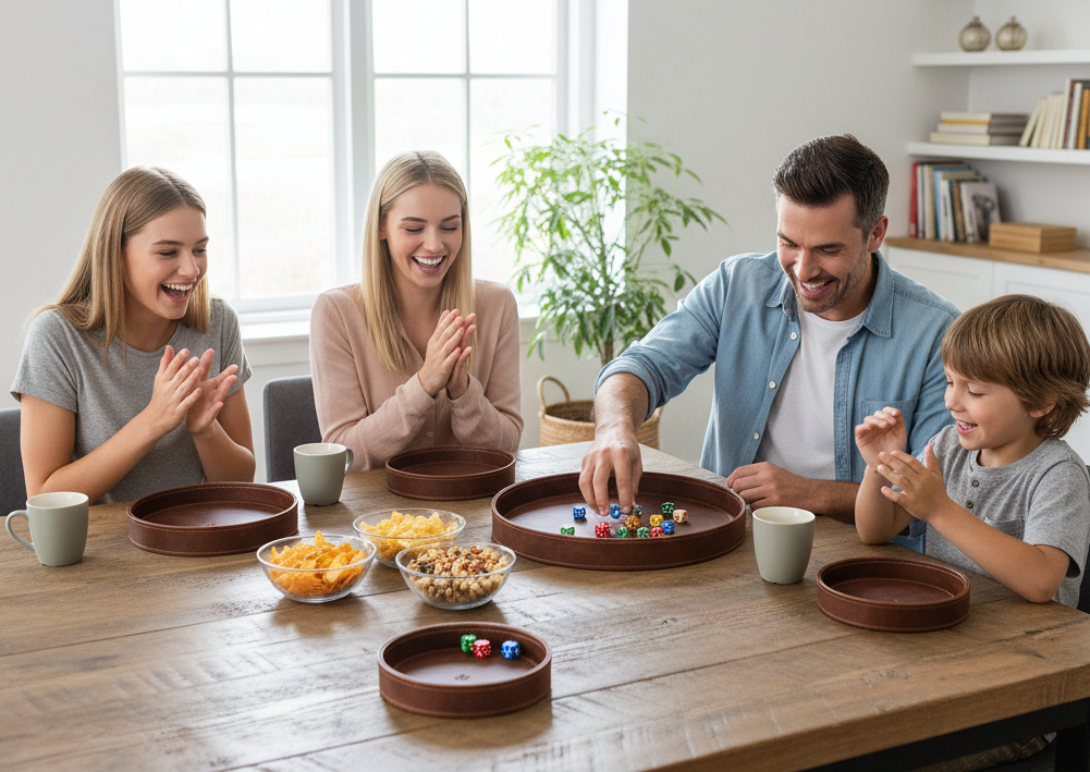 Full Leather Tray - Dice Tray / Tablet / Organizer