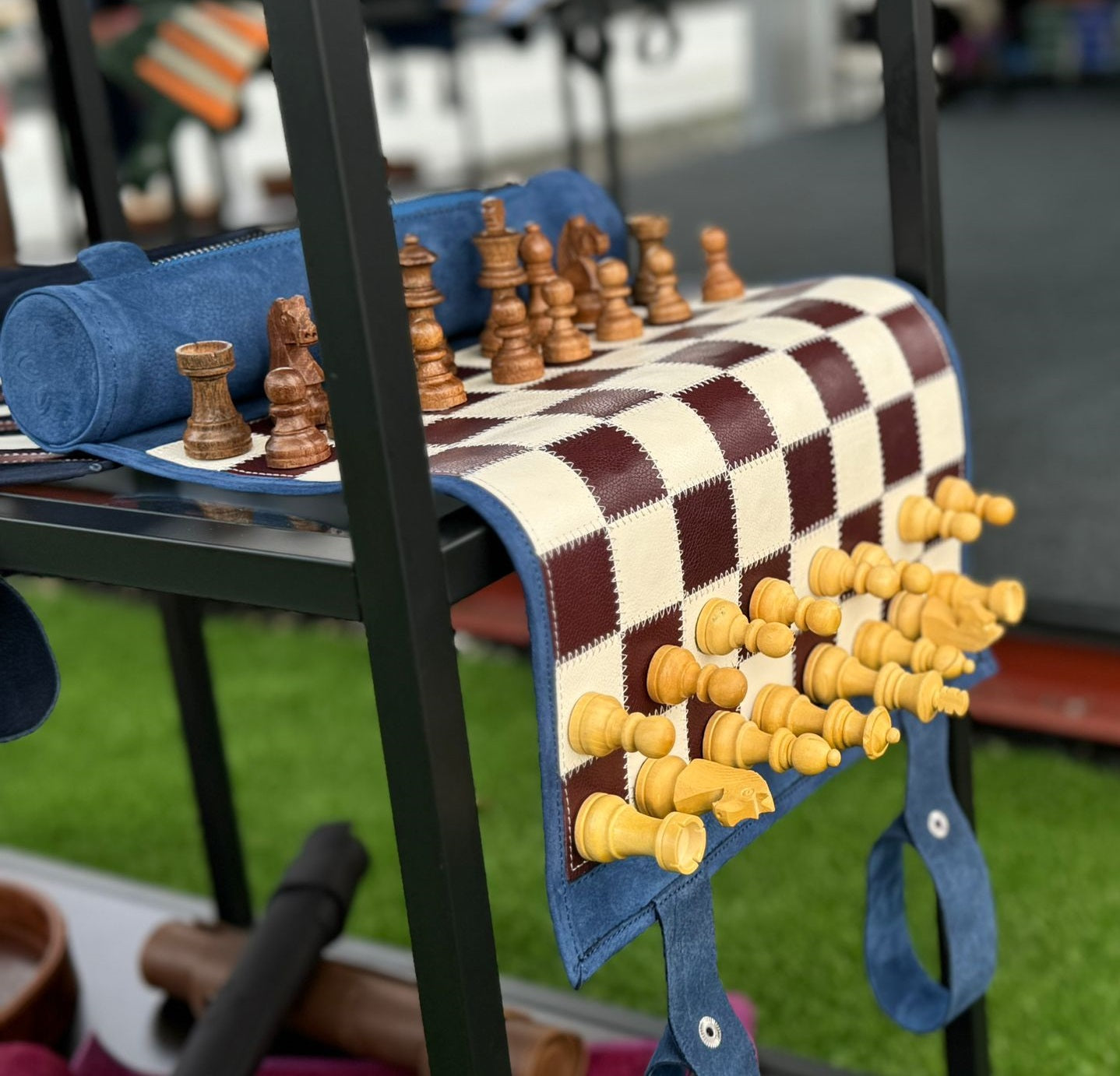 Roll Up Magnetic Leather Chess Set