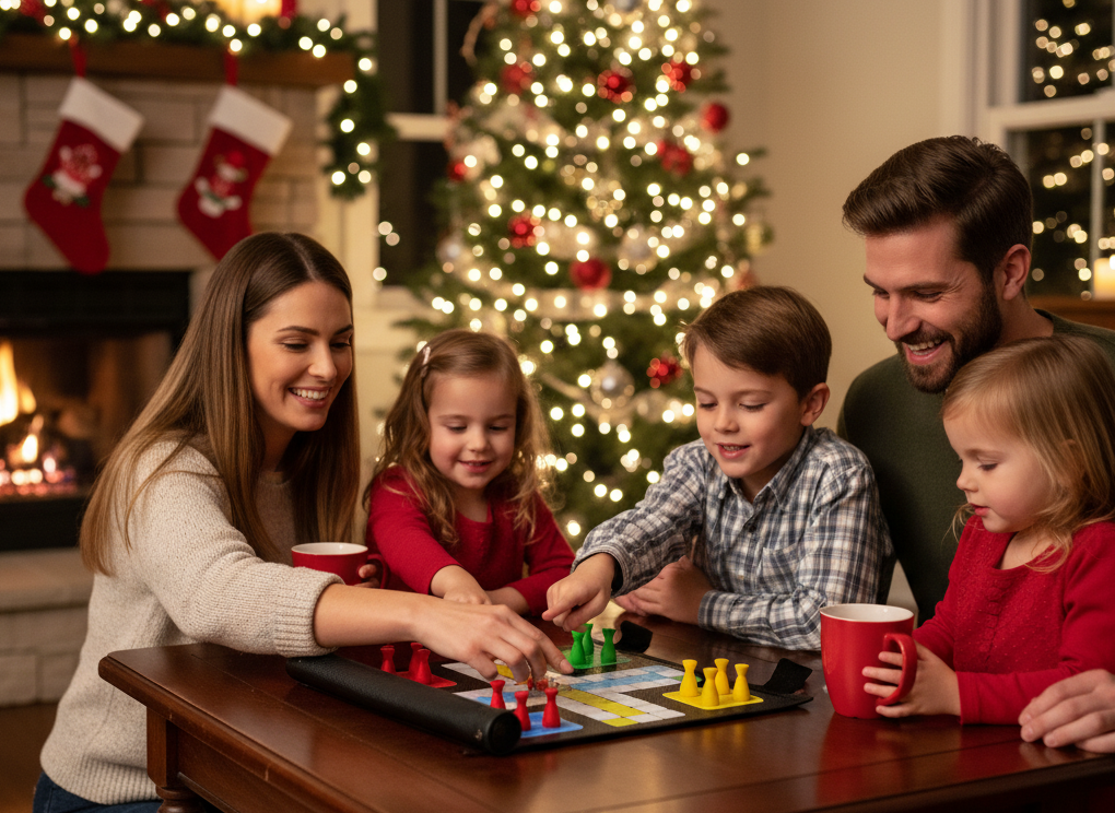 Ludo Set - Roll-up Leather Board