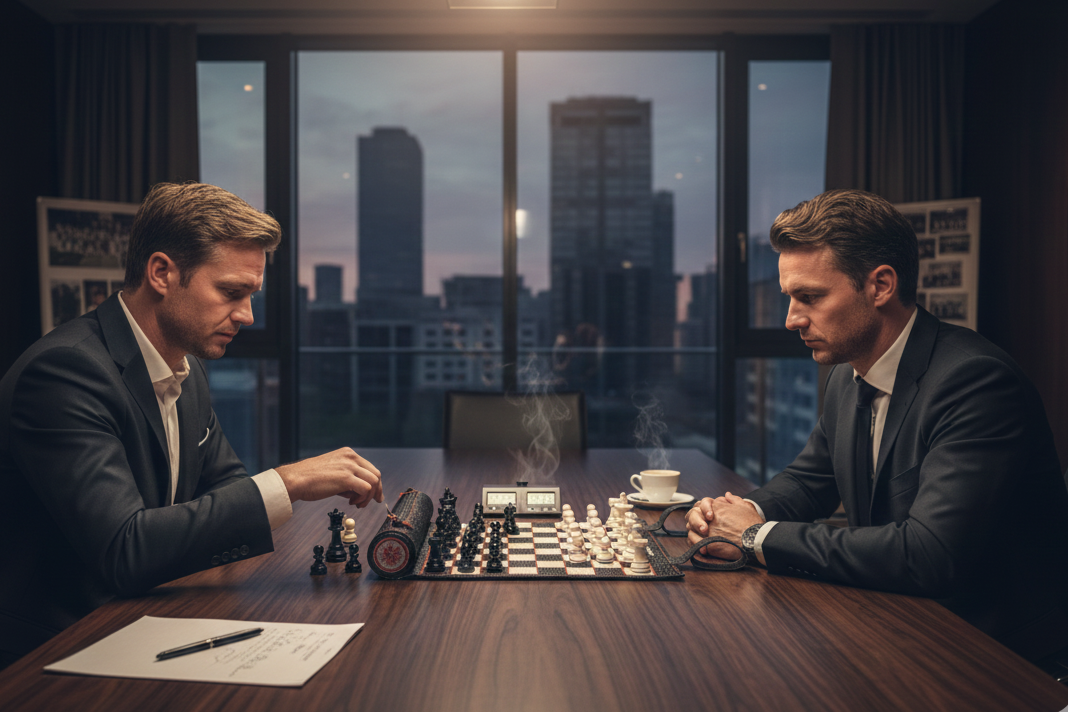 Eintracht Frankfurt x MELIA Games Roll Up Magnetic Leather Chess Set - SGE Edition