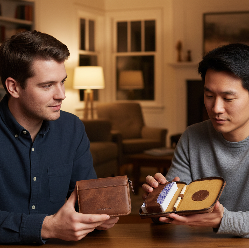 Playing Cards Holder - Classic Brown