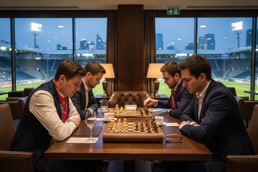 Eintracht Frankfurt x MELIA Games Roll Up Magnetic Leather Chess Set - Classic Edition